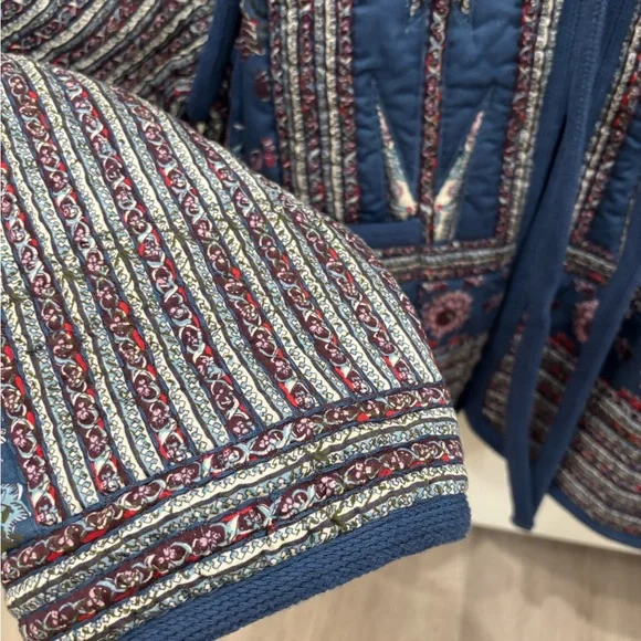 Sea New York blue flower quilted cotton Jacket - Picture 5 of 11